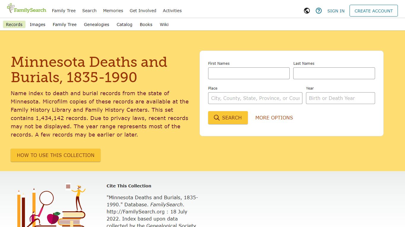 Minnesota Deaths and Burials, 1835-1990 - FamilySearch